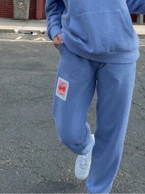 Starfit Cherry Sweatpants Blue Joggers